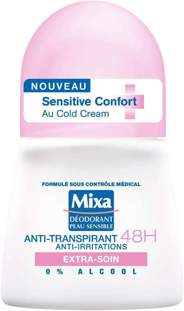 Mixa - Women's Antiperspirant Roll-On Deodorant - 48 hours Sensitive Comfort Extra Care - 50 ml