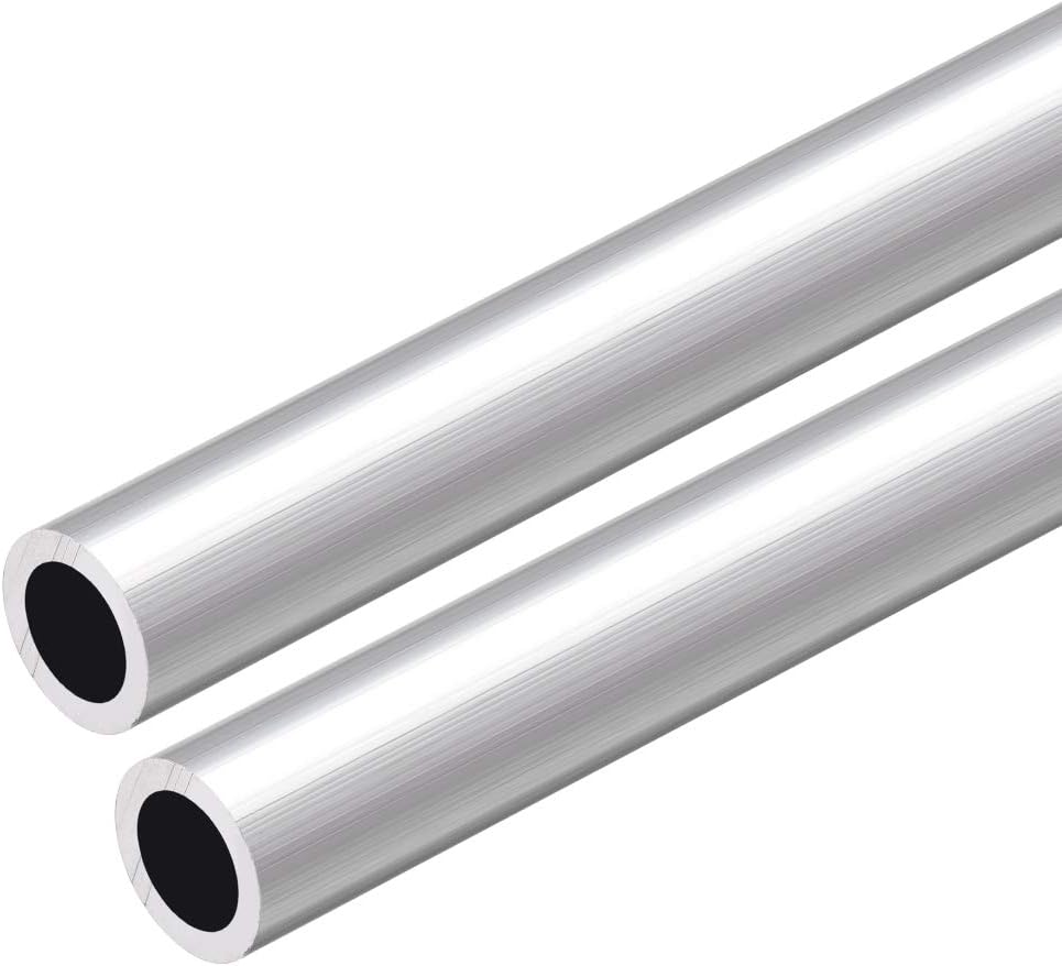 uxcell 6063 Aluminum Round Tube, 300mm Length 12mm OD 9mm Inner Dia Seamless Aluminum Straight Tubing 2 Pcs