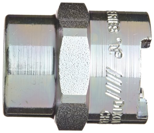 Dixon Valve 4NF6 Steel Bowes Interchange Pneumatic Fitting, Socket, 1/2" Coupler x 3/4" - 14 NPTF Female Thread