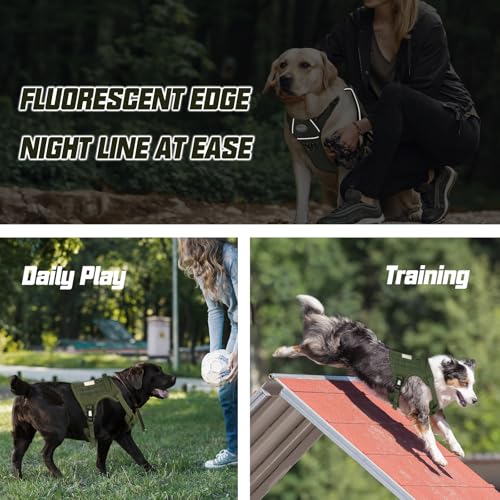 Image of AUROTH Tactical Dog Harness Medium Sized Dog No Pull Adjustable Dog Vest