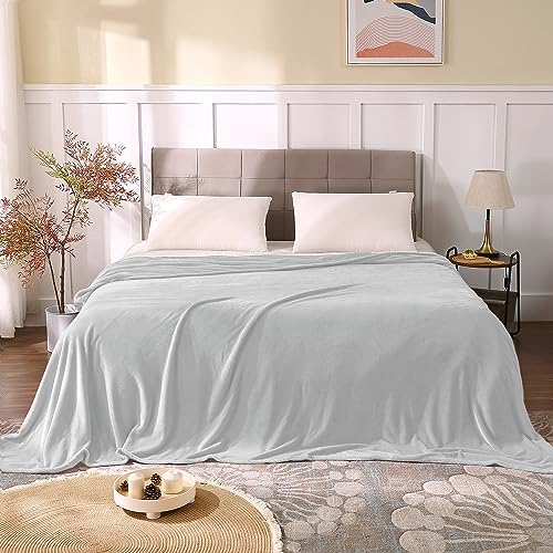 Image of BEDELITE Fleece Blanket King Size Blankets for Bed, Luxury Plush Cozy Fuzzy Blanket 108x90 inches, Super Soft Warm Lightweight Throw Blanket All Seasons Suitable, Dove Gray