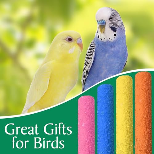 Image of Hamiledy Bird Grinding Perch for Parrots Sand Bird Perches Claw Trim Cage Perches for Parakeets Cockatiels Lovebirds Canaries Green Cheeked Conures and Similarly Sized Birds(8 Pcs 0.78 in Diameter)