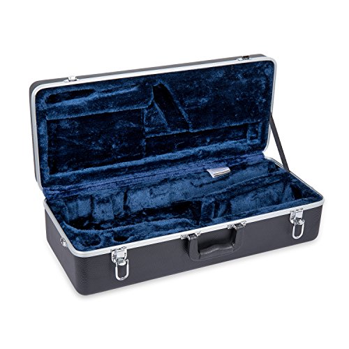 Étui saxophone ténor rectangulaire rigide mallette ABS noire avec serrure et sangle - 3