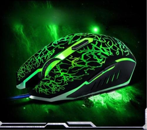 Mouse da Gioco Cablato Mouse Ottico Silenzioso per Giocatori di Fascia Alta, da Gioco Ultrapreciso, Design Ergonomico 130x71x43mm, Plug and Play (Come mostrato)