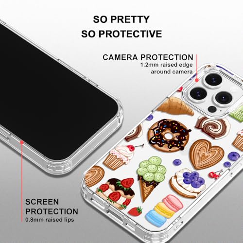 MOSNOVO for iPhone 14 Pro Max Case, Shockproof Military-Grade Protection 6.6ft Drop Tested, Clear Phone Case for iPhone 14 Pro Max, Sweet Treats Design by MOSNOVO - Used condition - Image 4