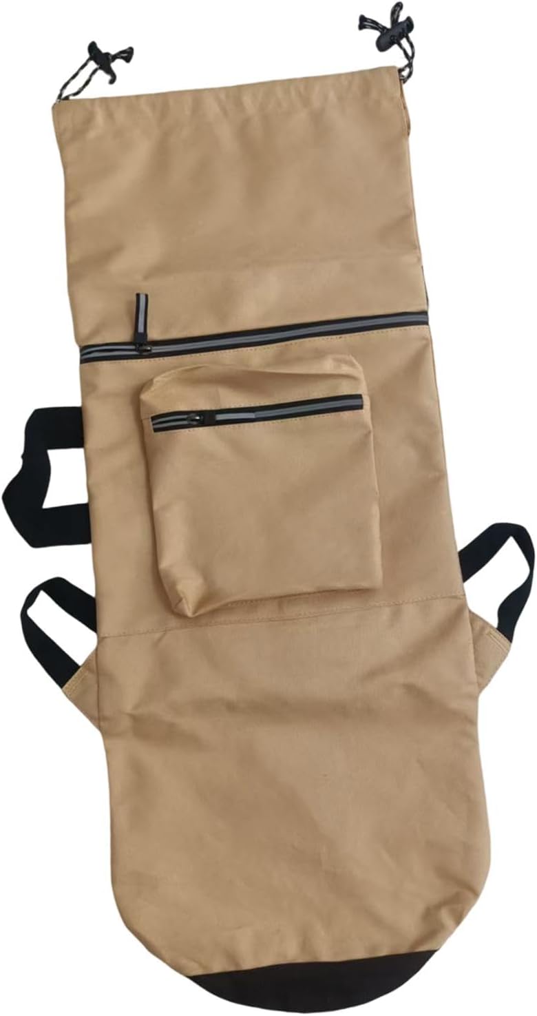 pistro Skateboard Carry Case Storage Backpack Water Resistant with Handle Shoulder Bag Organizer for Skate Enthusiasts Traveling- Khaki Small