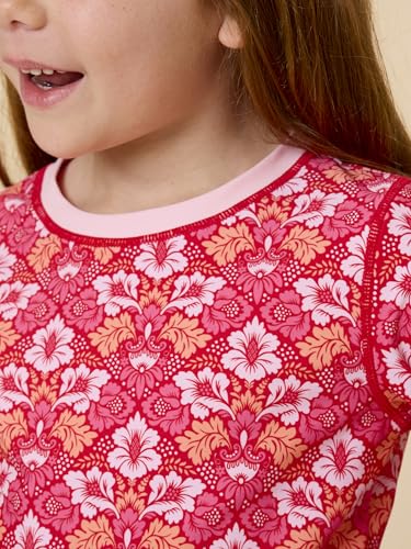 Image of RuffleButts Baby /Toddler Girls Long Sleeve Rash Guard UPF50+ Sun Protected Bikini Swimsuit
