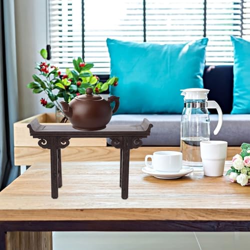 Socle bois pour théière et artisanat présentoir de table - 7