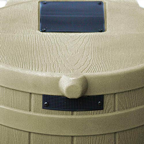 Good Ideas Rain Wizard 50 Gallon Plastic Rain Barrel Water Collector With Brass Spigot, Khaki (2 Pack) #TOP2