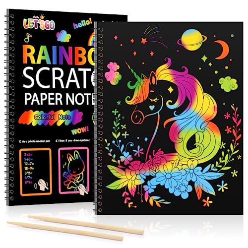 3 4 5 6 7 8 9 10 Year Old Girls Boys Gifts Unicorn Gifts for Girls Age 3-10 Scratch Art for Kids Girl Birthday Presents Girl Toys Age 3-10 Gift for 3-10 Year Old Boy Toys for 3-10 Year Old Boys