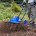 BILT HARD 14-Amp 18-Inch Electric Tiller Cultivator, 8'' Tilling Depth Corded Garden Rototiller, 6 Steel Front Tines Roto Tillers with Adjustable Wheels & Foldable Handle for Garden Lawn Soil Digging