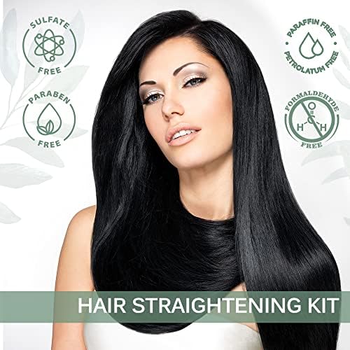 First Active Straightening Shampoo Kit Keratin - 1 Week Smooth Silky Shiny Hair - Contains Organic Herbal Ingredients - Natural Anti frizz blowout treatment -Sulfate, Salt, Paraben Free - 16.9 fl oz