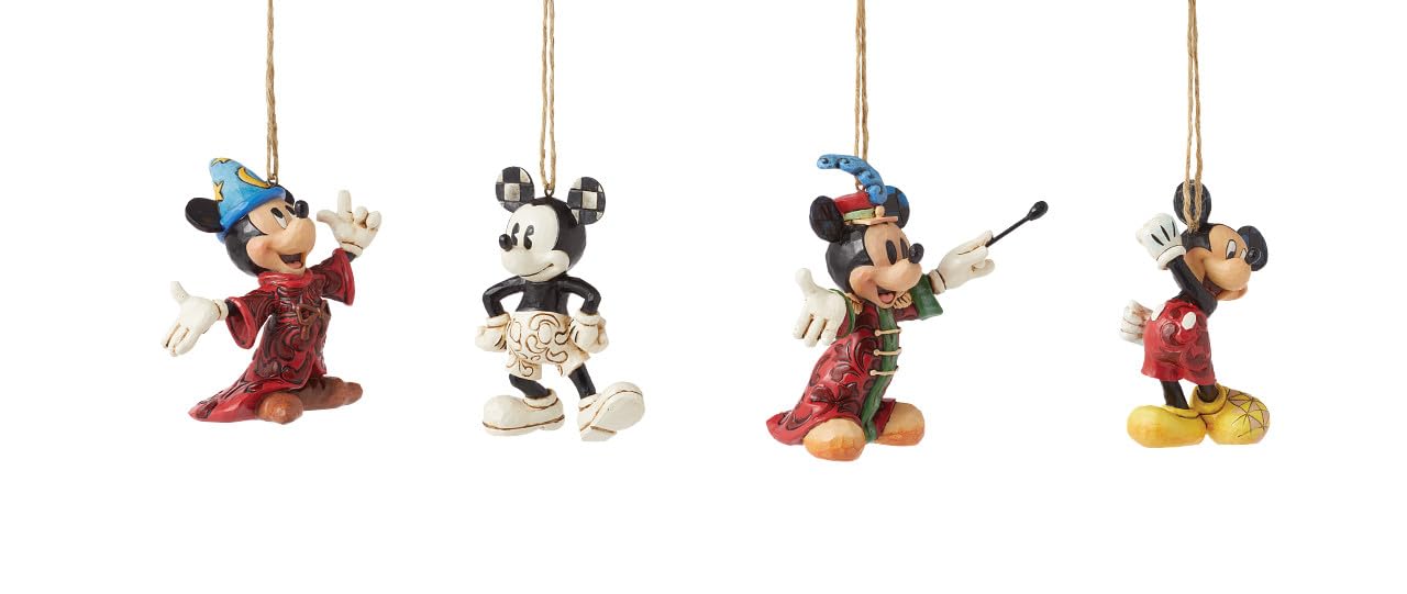 Disney Traditions Mickey Lot de 4 décorations suspendues
