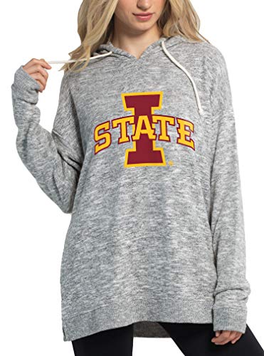 Chicka-d NCAA Iowa State Cyclones Womens Cozy Fleece Tunic, Heather Grey, X-Large, 465_PL