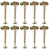 ECOM KING Wedding Flower Vase Gold,Tall Centerpiece Vases for Table,Trumpet Wedding Flower Stand for Artificial Flower…