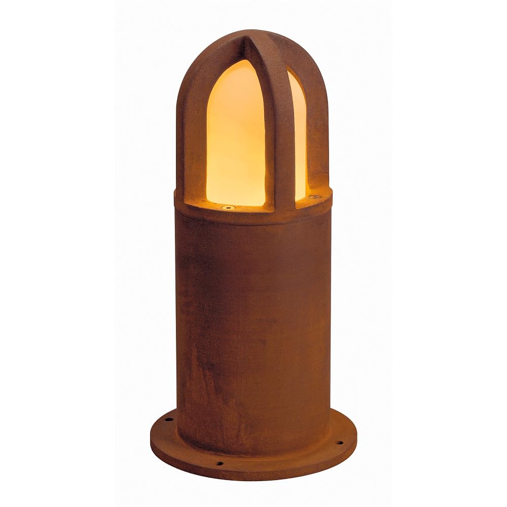 SLV Rust Free-Standing Rusty Cone 40 Illumination for Paths, Walls, entrances, LED Outdoor Garden lamp / E27 IP54 11W, 40cm Höhe, 229431