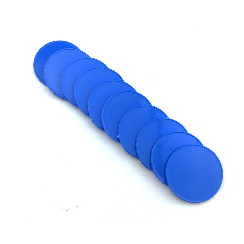 Smartdealspro Mini contatori di apprendimento in plastica opaca, gettoni per giochi di fiches da poker, con scatola portaoggetti, blu, 40 mm