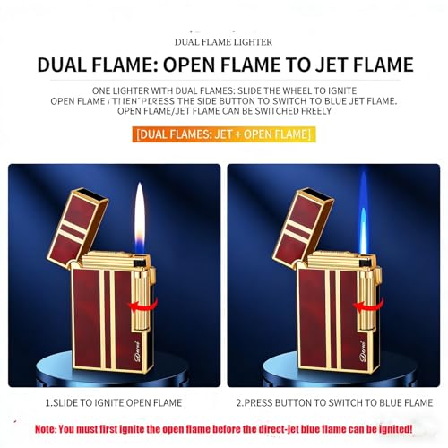 Encendedor metálico a prueba de viento de doble llama miniatura 3