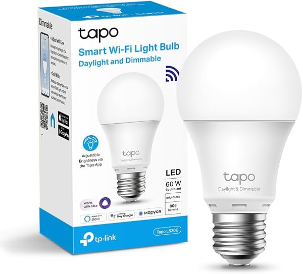 Tapo L520E Lampadina Wi-Fi E27 con Monitoraggio Energetico