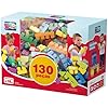 Brinquedos Educativos para Crianças e Pré-Escolares, Conjunto de Blocos de Construção, Blocos de Montar Infantil Educativo, Blocolândia DISMAT (130 Peças)