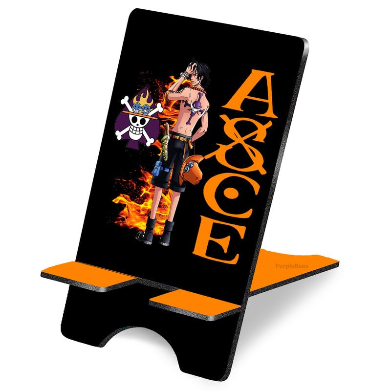 One Piece ACE Mobile Stand Universal Phone Holder Anime One Piece Fan  Merchandise Ideal for Desk, Bedside Table, Office Durable and Portable - Main Image