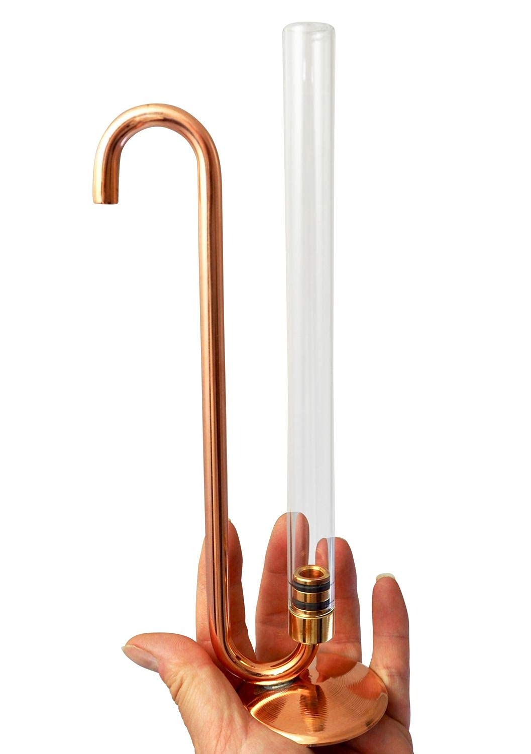 CopperGarden Ölabscheider kontinuierlich | Kupfer & Glas I Optimiert zur Abtrennung von ätherischem Öl vom Hydrolat I austauschbarer Glasröhre | Automatischer Scheidetrichter zum Destillieren von ätherischen Ölen