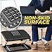 Halter Adjustable Under Desk Home Office Foot Rest with Rollers for Foot Massage, Black