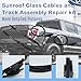 REAXOAL Sunroof Glass Cables and Track Assembly Repair kit Compatible with 2015-2020 Ford F-150 F-250 F-350 F-450 Lincoln Navigator,Replace FL3Z16502C22,FL3Z-1651071-B,FL3Z-1651071-A