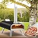BIG HORN OUTDOORS 16 Inch Wood Pellet Burning Pizza Oven Pellet Pizza Stove, Portable Stainless Steel Pizza Oven with Pizza Stone for Outdoor Backyard Pizza Maker Garden Kitchen