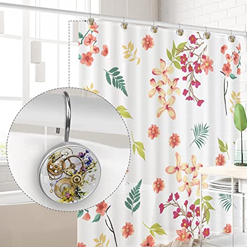 Crochets pour rideau de douche rétro en cristal pour une décoration de bain punk