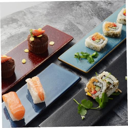 Plato de Sushi Cerámico Rectangular Rojo miniatura 5