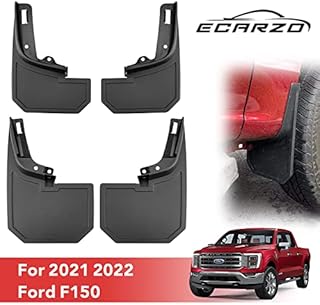 Mud Flaps Fit for 2021 2022 Ford F150, All Weather Guard Mud Guards Splash Front Rear 4pc Set (for Trucks Without Fender Flares)