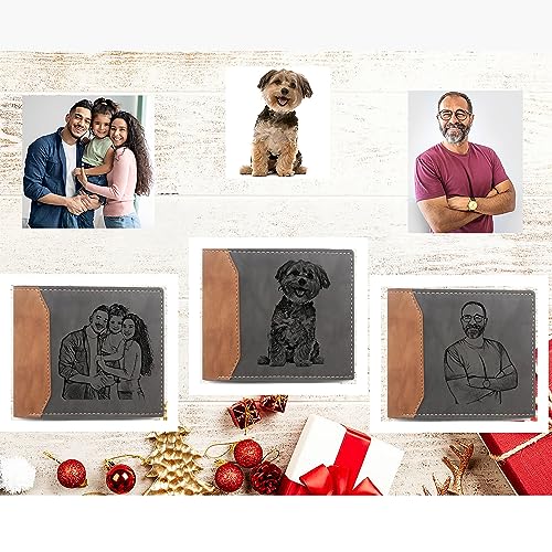 Minimalist Wallet for Men Personalized Wallet Custom Photo & Initial Name Mens Wallets Father's Day Gifts Customized Gifts for Him2