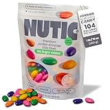 Nutic No Sugar Added Jordan Almonds Candy - 1LB, Skinny Dipped, Pastel Mints, Ideal for Wedding & Easter Treats, Healthy Choice, Made in USA, Assorted Colors - (Pack of 1)