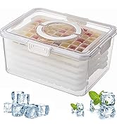 EYSOO Ice Cube Tray 378 Grids Ice Tray with Lid Ice Cube Molds Easy-release Ice Cube Trays for Fr...