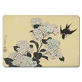 葛飾北斎　紫陽花に燕 北斎花鳥画集 紫陽花に燕 | AP046 | インテリアポスター 葛飾