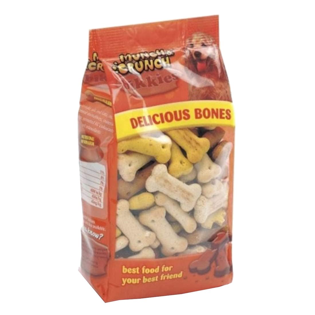 Munch & Crunch Bikkies Delicious Bones (MC 0046) 400g, White