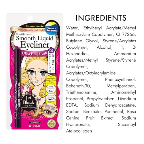 Heroine Make Eyeliner Líquido Negro Waterproof miniatura 6