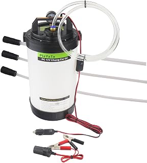 Electric DC12V Vacuum Oil Changer Drain Pump; Vacuum Liquid Extractor, Tool for Car, Truck, Motorcycle, Go Kart Oil, Transmission, Coolant Change, Easy to Use by Oil Stick Pipe(1.6Gallon)