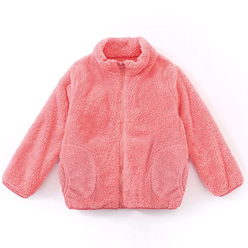 Aosimey 2Pcs Girls Boys Winter Warm Top Fleece Coat Unisex Full Zip Outdoor Soft Touch Jacket (8-9 T, Asm12#1) #TOP4