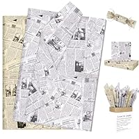 Papier De Soie, 60 Feuilles Papier Cadeau 50x35cm Vert, 2 Styles