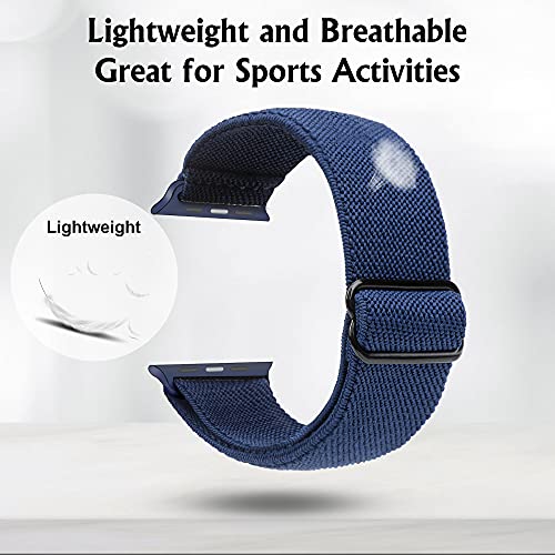 Image of Arae Stretchy WatchBand Compatible for Apple Watch Band 49 /45 /44 /42 /41 /40mm /38mm Comfortable Adjustable Sport Band for iWatch Series 10 9 8 7 6 5 4 SE 3 2 1 Women Men
