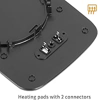 Vista 4 de X AUTOHAUX Espejo de vidrio calentado con placa de respaldo lado pasajero lado derecho espejo retrovisor vidrio para BMW 745i 750i