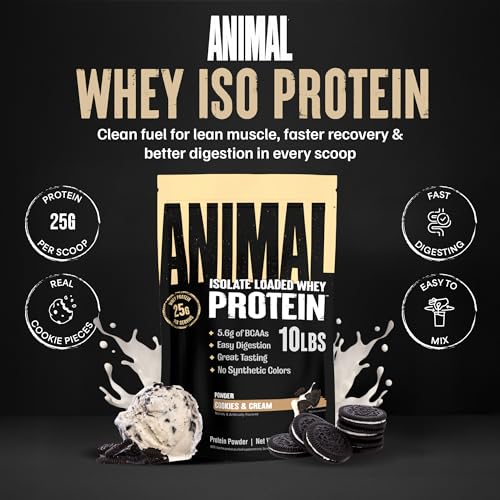Image of Animal Whey Isolate Protein Powder, 25G High Protein | Cookies & Cream 10LB