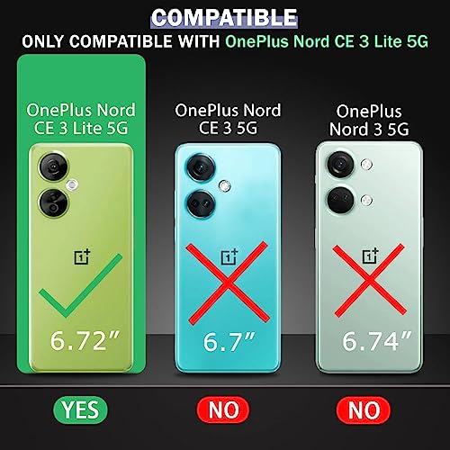 Image of ShieldTech Back Cover Case Compatible to OnePlus Nord CE 3 Lite 5G with Sliding CamShield & 360 Protection Ring Stand Mobile Phone Cover Case for 1+ Nord CE3 Lite 5G (PC, Black)