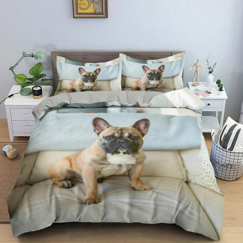Parure de Lit 220x240 Adulte Pitbull en microfibre douce 110g/㎡