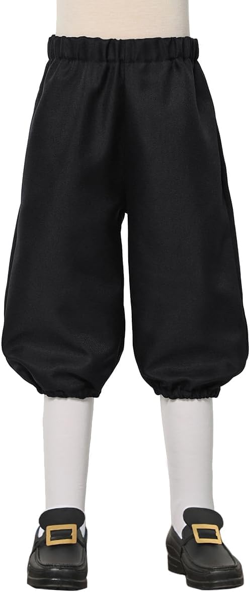 Boys Colonial Costume Set Knicker Pants Shoe Buckles White Socks Accessories for Colonial Style Boys Knicker Pants - Image 5