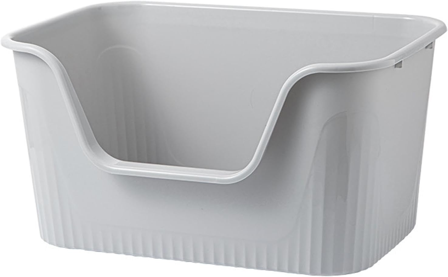 Extra Large Cat Litter Container with Open Top Design for Easy Access, Gray M
