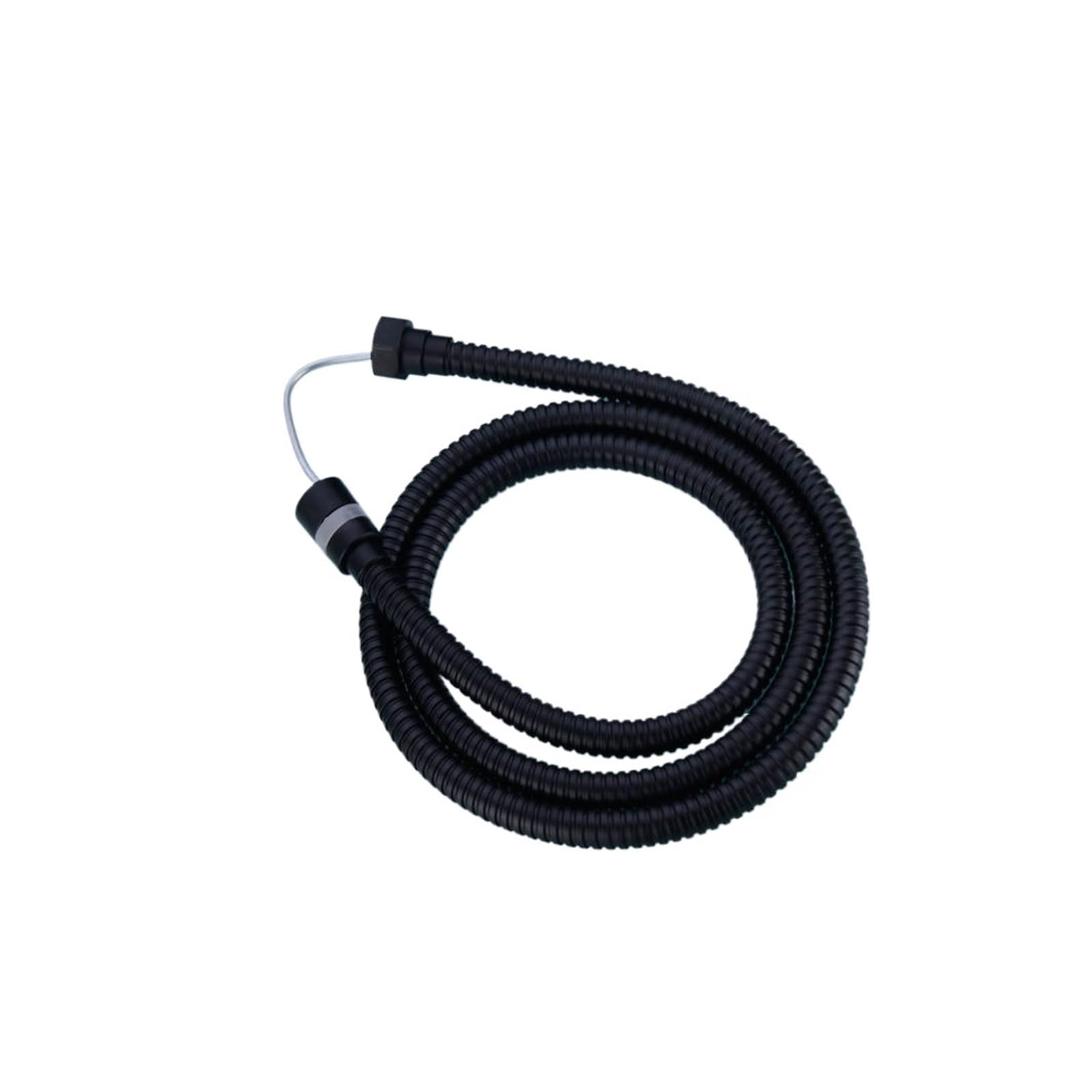 Manguera de ducha flexible de alta presión de 150 cm, acero inoxidable, acabado negro mate, manguera de baño para una mejor experiencia de ducha