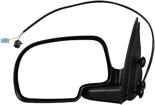 SCITOO Left Side View Mirror Fits for 2003 2004 2005 2006 2007 for Chevy Silverado for GMC Sierra 1500 Black Non-Heated Power Adjustment Manual Folding